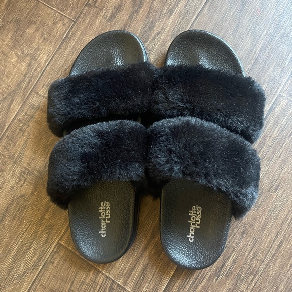 Fur slides | Charlotte Russe - Picture 1 of 4